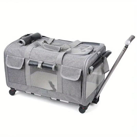 Foldable Pet Trolley Travel Bag