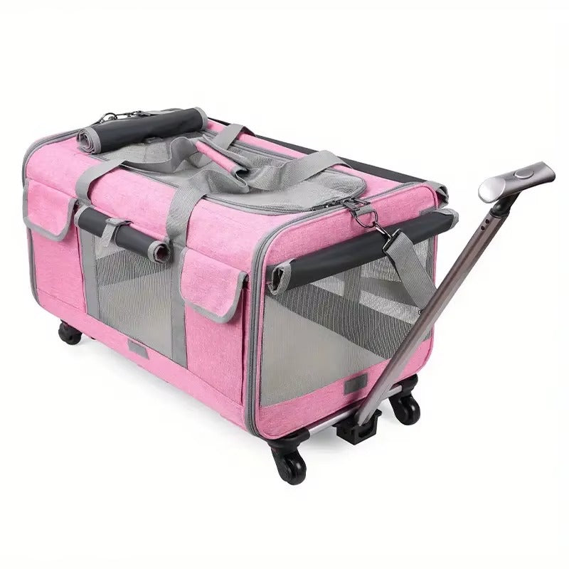 Foldable Pet Trolley Travel Bag