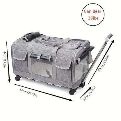 Foldable Pet Trolley Travel Bag