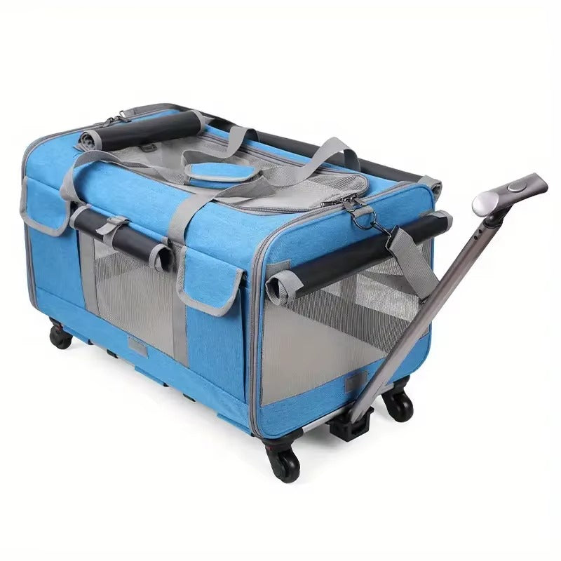 Foldable Pet Trolley Travel Bag