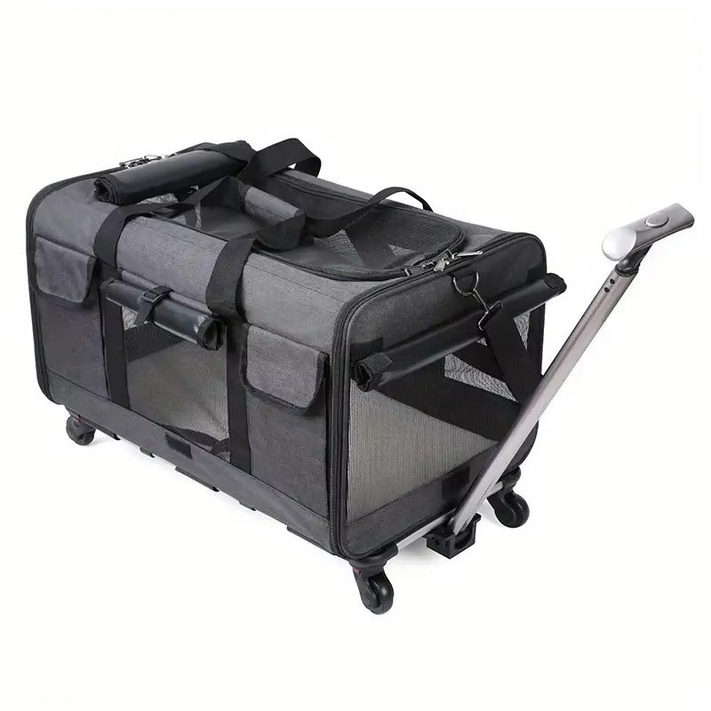Foldable Pet Trolley Travel Bag