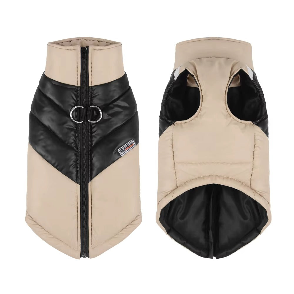 Reflective Winter Dog Jacket with Harness