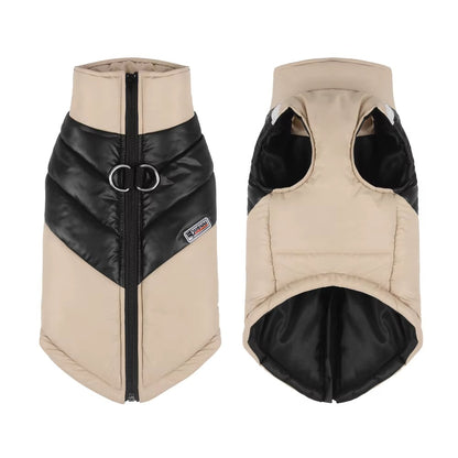 Reflective Winter Dog Jacket with Harness