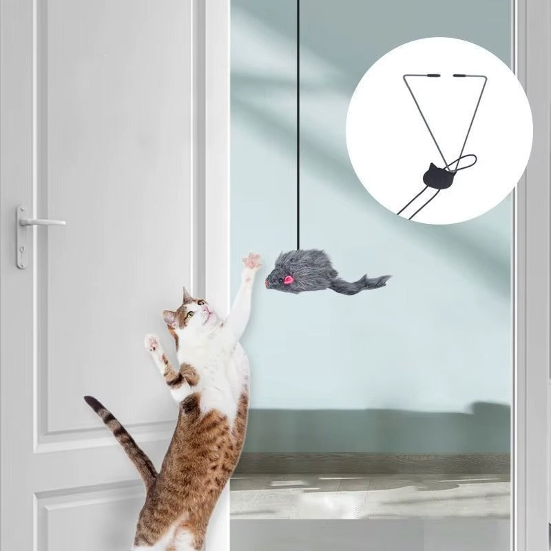 Hanging Mouse Teaser Cat Toy
