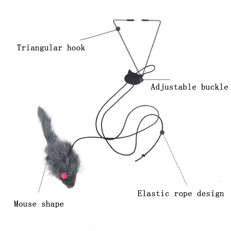 Hanging Mouse Teaser Cat Toy