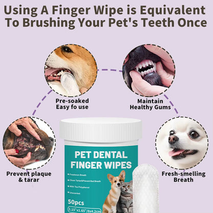 Pet Dental Finger Wipes