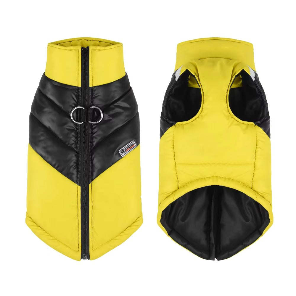 Reflective Winter Dog Jacket with Harness