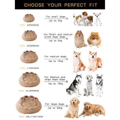 Fluffy Plush Dog Bed – Winter Pet Sofa