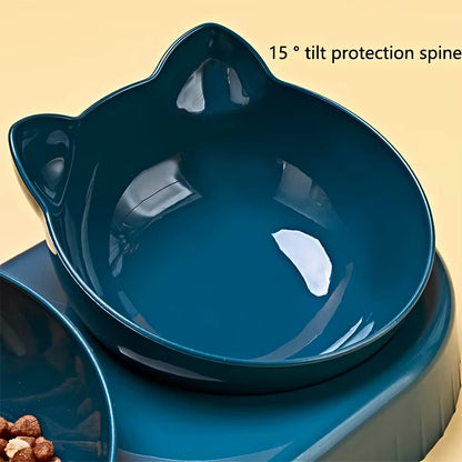 Cat Bowl Set with Gravity Water Feeder