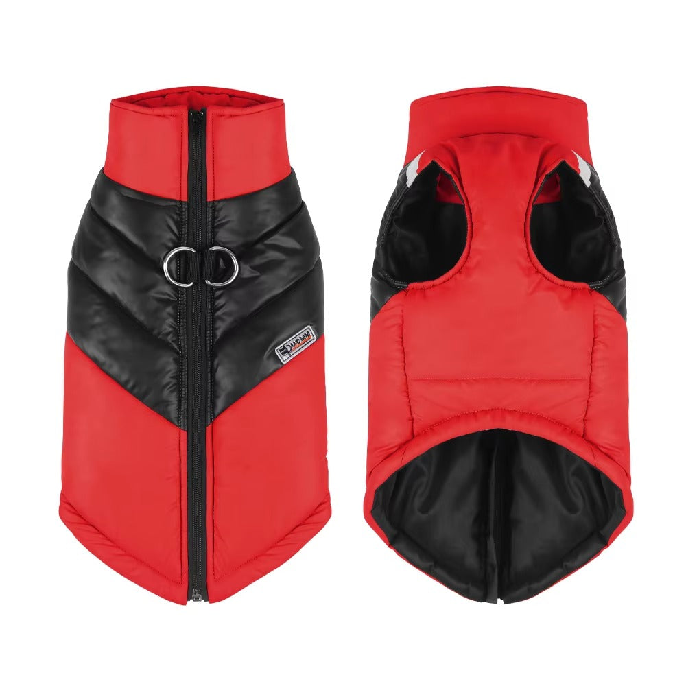 Reflective Winter Dog Jacket with Harness