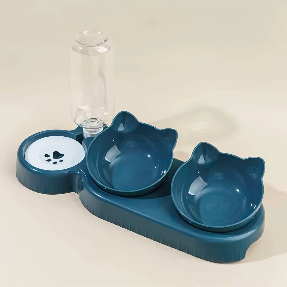 Cat Bowl Set with Gravity Water Feeder
