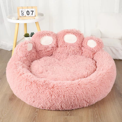 Fluffy Plush Dog Bed – Winter Pet Sofa